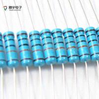 ราคา 1/4W ตัวต้านทานฟิล์มโลหะ 1/2W 1W 2W 3W 5W 1% 10R 100R 1/2/10/20/100K 1% (47909371030)