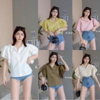 ราคา เสื้อเชิ้ตแขนพอง แขนพุ่มทรงสวยเก๋✨✨ (23570464776)
