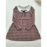 ราคา ชุดเดรสแขนยาวญี่ปุ่น ลายสก็อตสีแดง-ครีม คอปกบัวสีขาว (Peter Pan Collar) แต่งขอบลูกไม้ พร้อมโบว์กำมะหยี่สีดำเพิ่มความหวาน (48856607399)