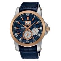 ราคา SEIKO Premier Kinetic Perpetual Special Edition สีเงิน/สีน้ำเงิน สายหนังน้ำเงิน รุ่น SNP126P1 (394830036)
