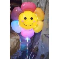 ราคา Matahari (Led On) Led Light Sun Balloon + แท่งจับ / Viral Light Up Sun Balloon (25660385970)