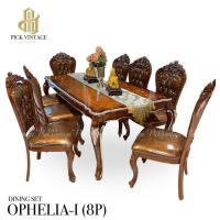 ราคา OPHELIA-I DINING SET (8P-200cm) ชุดโต๊ะอาหารหลุยส์ 8ที่นั่ง 200ซม. รุ่น โอฟิเลีย-1 (17771746156)