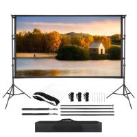 ราคา Projector Screen 84/100/120/150/180 นิ้ว - จอโปรเจคเตอร์ จอรับภาพ 4K แบบตั้งพื้น แขวนผนัง พกพาสะดวก เคลื่อนย้ายง่าย (24644860253)
