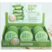 ราคา ซาซิมิแป้งพัฟว่านหางจระเข้ ฝาตลับทึบ Sasimi Soothing&Moisture Aloe Vera 99% Powder (11785892408)