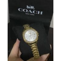 ราคา ของแท้จากช็อปพร้อมถุงกระดาษ รุ่นชนช็อป นาฬิกาผู้หญิง coach นาฬิกาข้อมือขอบเพชร นาฬิกาแฟชั่นสีทอง (26485030242)