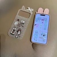 ราคา ตุ๊กตาลายจุดโบว์เหมาะสําหรับ ไอโฟน17โปรแม็กซ์ เคสโทรศัพท์หูกระต่าย 16/15/14 (44430623703)