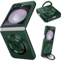 ราคา Designed for Samsung Galaxy Z Flip 6 Case Magnetic with Kickstand [Compatible with MagSafe], Slim Rugged Shockproof Anti-Scratch Phone Case Cover for Samsung Galaxy Z Flip6.Rotate Green (50658569873)