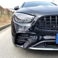 ราคา For Mercedes Benz E Class W213 Facelift 2021 Front Bumper AMG Flag Stickers Trim Cover Accessories (46056347765)