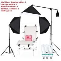 ราคา SHOOTING TABLE 60X130 SET 155 WATT โต๊ะถ่ายสินค้าขราด 60*130cm (14749181432)