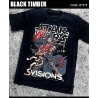 ราคา BT 171 STAR WARS VISIONS เสื้อยืด ลายหนัง สกรีนลาย ผ้าหนา Movie BT Black Timber S M L XL XXL (15606032604)