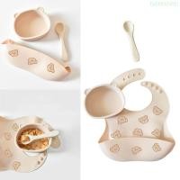 ราคา Nan Cute Baby Silicone Tableware set Baby Silicone Feeding Set Soft Elastic Mealtime Set เหมาะสําหรับ Home Travel (48410800643)