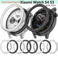 ราคา โลหะ BEZEL แหวนสําหรับ Xiaomi นาฬิกา S4 S3 Protector พร้อมฟิล์มนาฬิกาสําหรับนาฬิกา BEZEL Shell S3 eSIM S4 eSIM อุปกรณ์เสริม (52759305150)