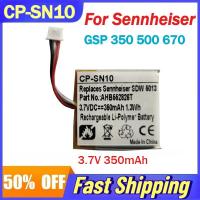 ราคา 3.7V 350mAh CP-SN10 แบตเตอรี่ Li-Polymer สําหรับ Sennheiser GSP 350 500 670 หูฟังแบตเตอรี่ AHB552826TPC-2 (52410490551)