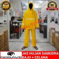 ราคา ชุดเสื้อกันฝนผู้ใหญ่กางเกงเสื้อกันฝนความปลอดภัย Samudra Gosave สีเหลืองเสื้อกันฝน Rain Suit Samudra GOSAVE เสื้อผ้า + กางเกง XL original Gosave เสื้อกันฝนเสื้อกันฝนหนา (49709021923)
