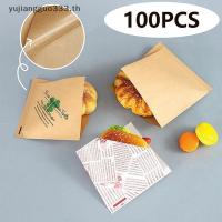 ราคา # yujiang # 100 ชิ้นสามเหลี่ยมรูปร่างกระดาษคราฟท์ Paaging แซนวิช Oilproof Doughnut ขนมปังแฮมเบอร์เกอร์ทิ้งกระเป๋าห้องครัวร้านอาหารปาร์ตี้. (51161126098)