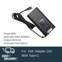 ราคา (ประกัน 18 เดือน) สายชาร์จ โน๊ตบุ๊ค for Dell 90W Type-C 20V 4.5A อะแดปเตอร์ชาร์จด่วนพิเศษ สายไฟ มอก. dell007 (24890723000)