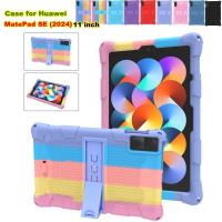 ราคา For Huawei MatePad SE (2024) 11" Matepad Se 11 2024 Tablet Case Fashion Silicon Back Shell Cover Stand Protect Shell Cover Kids Safe Shockproof (27653629494)