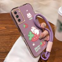 ราคา SAMSUNG สําหรับSamsung Galaxy S22 5G S22 Ultra 5G S23 Ultra 5G S21 Ultra 5G S21 FE 5G S20 FE 5G S20 Ultra 5Gกรณีปลอกสตรอเบอร์รี่และสับปะรดรูปแบบHPกรณีหรูหราซิลิโคนSoftcaseชุบCeing (49760935369)