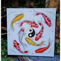 ราคา ภาพวาดปลาคราฟมงคลขนาด60×60cm. (18189048331)