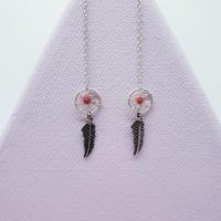 ราคา ต่างหูเงินแท้ 92.5 % dreamcatcher สีแดง ตาข่ายดักฝัน แบบโซ่คล้อง​ รูปตาข่ายดักฝัน สวย งานละเอียด ไม่แพ้ ไม่คัน ไม่ลอก (764574710)