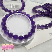 ราคา 【ขายขาดทุน】Amethyst หินอเมทิสต์ เจียเหลี่ยมลูกปัดหิน หินมงคล 10มิล อเมทิส อเมทิสต์ กำไลหินแท้ (26717990555)