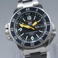 ราคา SEIKO 5 Sports 7S36-01E0 Day/Date Black 200m Diver's Auto 40mm Men's Watch (55160540678)