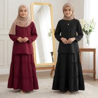 ราคา A3.0 - ชุดกระโปรงและเสื้อ Alyanaa Baju Kurung Moden ชุด Budak Muslimah Iltain Cey Ironless 2 Thn bingga 13 Thn (49805039621)
