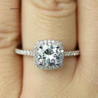 ราคา แหวนเครื่องประดับเพชร.swarovski ทรงเหลี่ยม สไตล์แฟร์รี่ เชิค สำหรับการหมั้นและงานแต่งงาน (41230120249)
