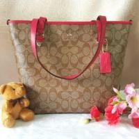 ราคา กระเป๋า COACH F58294 ZIP TOP TOTE IN SIGNATURE (471810619)
