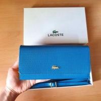 ราคา Lacoste กระเป๋าตังสะพายข้างสีฟ้า หนังแท้ 100 % (7131596616)