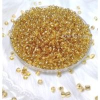 ราคา ลูกปัดเม็ดทราย ลูกปัดแก้ว 20g./4mm. ลูกปัดสอดไส้สีทอง ลูกปัดทำสายคล้องแมส ลูกปัดทำสร้อยแหวนต่างๆ DIY handmade (10823439074)