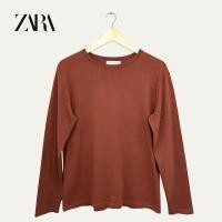 ราคา เสื้อสเว็ตเตอร์แขนยาว สีส้มอมน้ำตาลเข้ม แบรนด์ ZARA (21385250327)