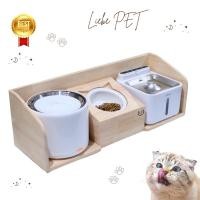 ราคา LP123 โต๊ะอาหารสัตว์เลี้ยง พร้อมถ้วยเซรามิก วางน้ำพุ ได้ทุกรุ่นเช่น Petkit URPET สำหรับแมว สุนัข ไม้เกรดA สวยงาม แข็งแรง (22160158731)