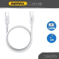 ราคา Remax 100W PD Fast Charging Data Cable Type-C Port 1M ความยาว RC-175c (57105747341)