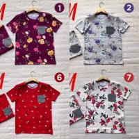 ราคา เสื้อยืดเด็กลายดอกไม้พิมลาย ผ้าคอตตอนเนื้อดี นิ่ม เด้ง ใส่สบาย (2045313223)