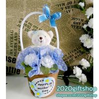 ราคา มะลิวันแม่ ♥ กระเช้าหมีขาวติดดอกมะลิวันแม่ 69บาท ♥ พร้อมส่ง (2621912469)