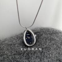 ราคา ️ ZUORAN Silver Black Starry Sky Water Drop Shape Snake Bone Chain Necklace Watch Fashion Ladies Watch Live Broadcast Hot Sale (56308256917)