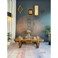 ราคา โต๊ะกลางหวายขนาดใหญ่ ท็อปกระจก เฟอร์นิเจอร์ไม้หวาย ญี่ปุ่นมือสอง (50909913483)