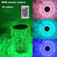 ราคา โคมไฟคริสตัล LED PAE-7115 โคมไฟตั้งโต๊ะ ลายกุหลาบ เปลี่ยนสีได้ 16 สี พร้อมรีโมทคอนโทรล ใช้งานระบบสัมผัส (27070551032)
