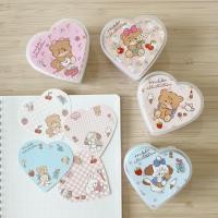 ราคา ตลับพร้อมกระดาษโน๊ตทรงหัวใจ #mikko ด้านในมีทั้งหมด 4 ลาย ตัวกล่องมี 4 แบบ (19893729841)