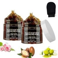 ราคา Longrong Moroccan Black Soap with Forrest Gump and Rose, Zawina Moroccan Black Beldi Soap (200g/Pack, 2 ชิ้น) (51360385892)