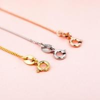 ราคา 1.2 มม.โซ่ด้านข้าง 925 เงินสเตอร์ลิงสร้อยคอ Rose-Gold ความยาวที่แตกต่างกัน 18K Gold Plated Simple แฟชั่น Jewelry16-24 นิ้ว (26238981483)