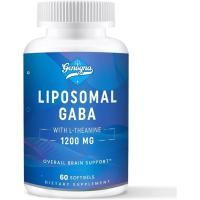 ราคา GABA พร้อมอาหารเสริม 1200mg - อาหารเสริม Liposomal GABA สูง 60 แคปซูลสําหรับผู้ใหญ่ (52759736369)