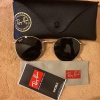 ราคา ส่งต่อแว่นตา Ray-Ban ของแท้ % RB 3447 001/62 Round Metal Gold (24197713625)