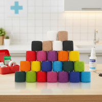 ราคา 24 ชิ้น ผ้าพันแผลยืดหยุ่นแบบไม่ทอระบายอากาศได้ดี สําหรับกีฬา ปฐมพยาบาล ข้อมือ ข้อเท้า เคล็ดบวม ผ้าพันสัตว์ ขนาด 2 นิ้ว ยาว 5 หลา (41226049804)
