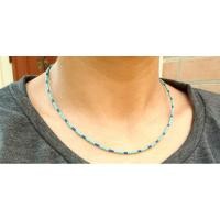 ราคา สร้อยคอหินลาพิสลาซูลี่ และ หินเทอร์ควอยส์ สร้อยคอหินหลากสี สร้อยคอเม็ดจิ๋ว แฮนเมด Turquoise & Lapis (9017327437)
