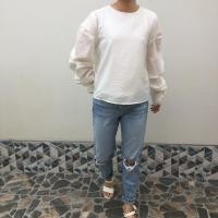 ราคา เสื้อแขนยาวสีขาว แขนพอง (2672676844)