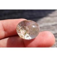 ราคา B91 ผลึกควอตซ์ โป่งข่าม แก้วขนเหล็ก ไหมทอง Quartz หัวแหวน เครื่องประดับ หินแท้ เนื้อใส หลังเบี้ย 26.85 CTS (13768384945)