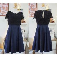 ราคา ส๊วยมากก ♥️เดรสสั้นสีกรมท่า Navy แบรนด์ Adrianna Papell Size L (46156180048)