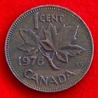 ราคา เหรียญแคนาดา Canada 1 cent ปี 1976 เหรียญต่างประเทศ (25359692169)